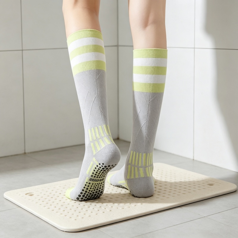 Women Knee High Yoga Socks, No - Leg Home Gym Workout 评论和价格