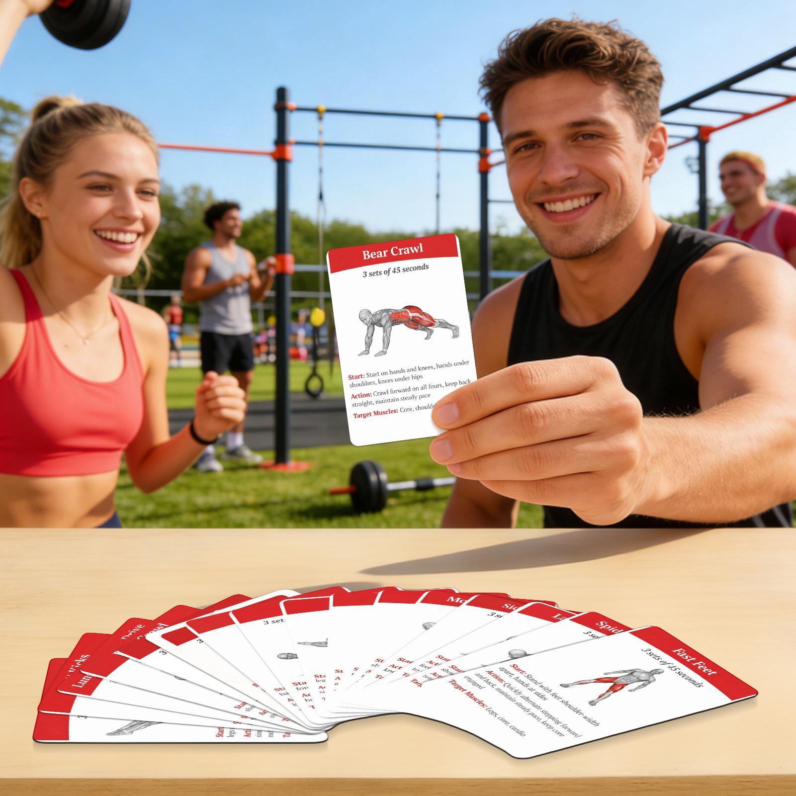 Workout Cards Exercise Deck 36 - Home Gym Equipment Set 评论和价格