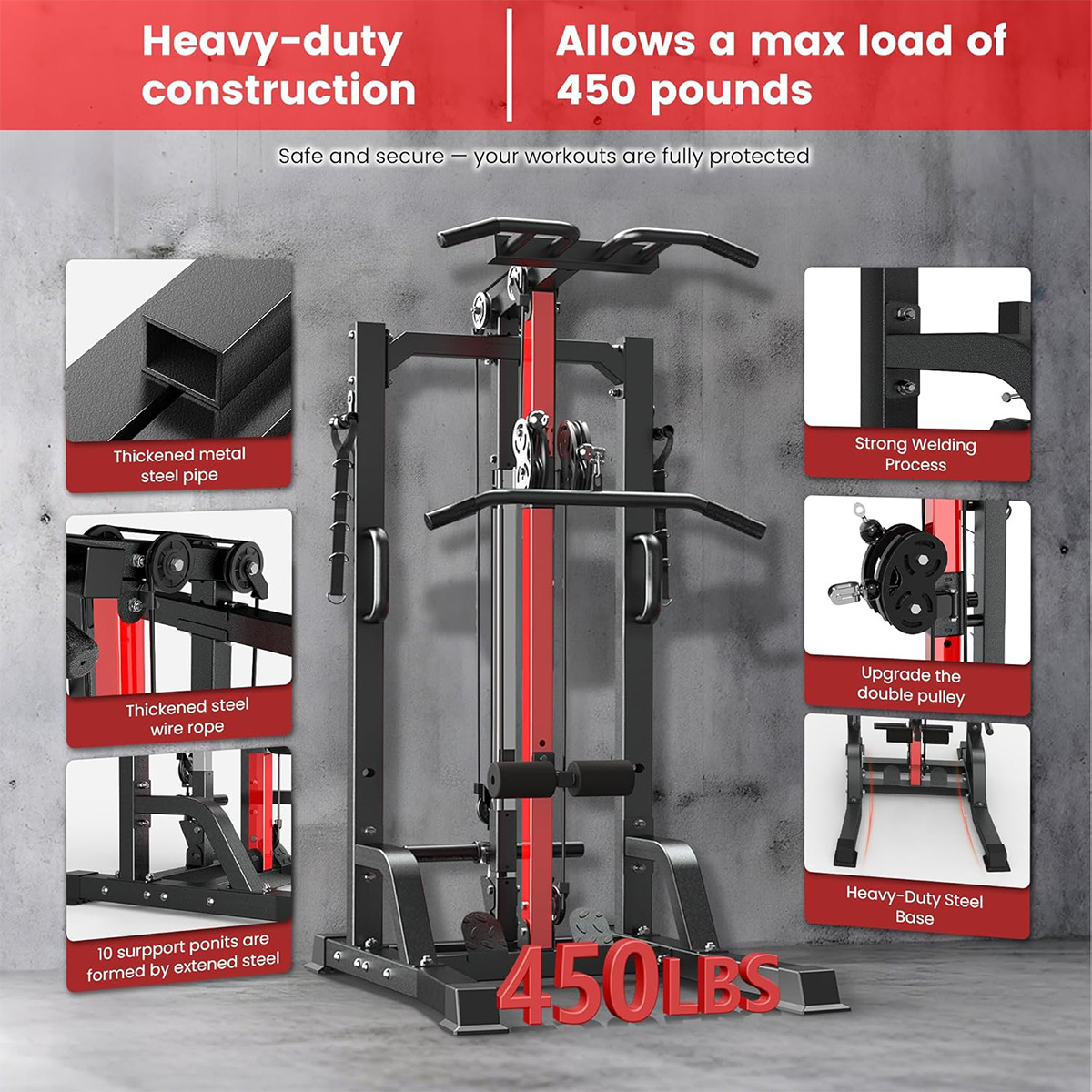 Pooboo Home Gym Machine - High - All In One Gym Home Equipment 评论和价格